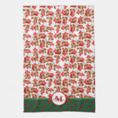 Linge De Cuisine Yellow Labrador Motif Monogramme Chien de Noël (Vertical)