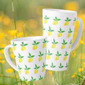 Linge De Cuisine Yellow Lemons Green Leaves White Background