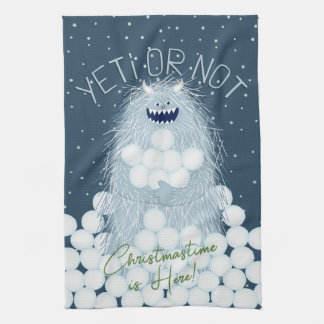 Linge De Cuisine Yeti ou pas Noël est arrivé Noël