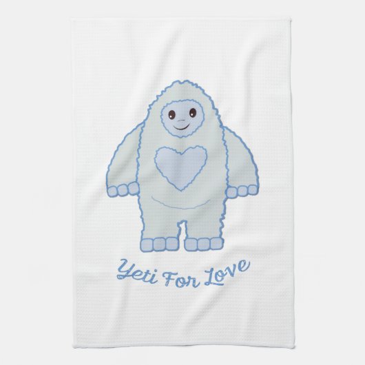 Linge De Cuisine Yéti pour l'amour (Vertical)