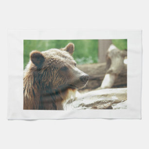 Linge De Cuisine Yeux animaux de visage d'ours adorable mignon de