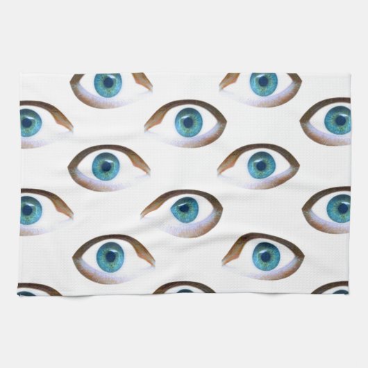 Linge De Cuisine yeux bleus (Horizontal)