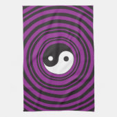 Linge De Cuisine Yin Yang Taijitu symbole Cercles noirs violets (Vertical)