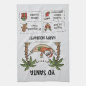 Linge De Cuisine Yo Santa Drôle Été Noël Joyeuses Fêtes (Vertical)