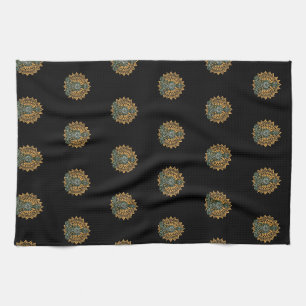 Linge De Cuisine Yoga Lotus Pose Zen Graphisme