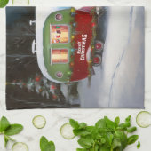 Linge De Cuisine Yorkshire Terrier Caravan Christmas Adventure (Plié)