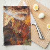 Linge De Cuisine Yorkshire Terrier en automne Leaves automne Inspir (Quart Plié)