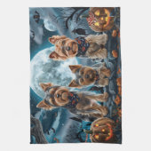 Linge De Cuisine Yorkshire Terrier Halloween Éffrayant (Vertical)