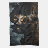 Linge De Cuisine Yorkshire Terrier Halloween Épouvantable (Vertical)