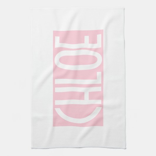 Linge De Cuisine Your | Bold White Text on Light Pink (Vertical)
