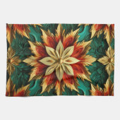 Linge De Cuisine Yuletide Opulence : Threads dorés de Noël (Horizontal)