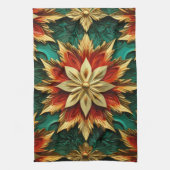 Linge De Cuisine Yuletide Opulence : Threads dorés de Noël (Vertical)