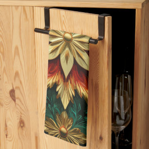 Linge De Cuisine Yuletide Opulence : Threads dorés de Noël