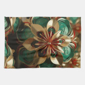 Linge De Cuisine Yuletide Opulence : Threads dorés de Noël (Horizontal)