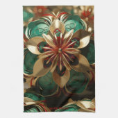 Linge De Cuisine Yuletide Opulence : Threads dorés de Noël (Vertical)