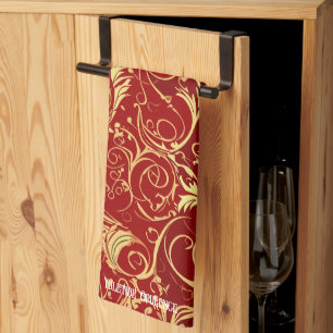 Linge De Cuisine Yuletide Opulence : Threads dorés de Noël