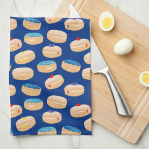 Linge De Cuisine Yummy Sufganiyot Jelly Donuts Motif Hanoukka
