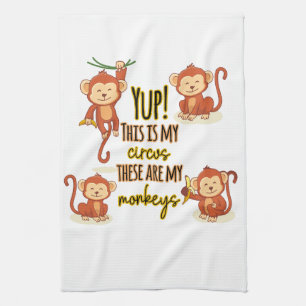 Linge De Cuisine Yup ! C'est mon cirque, ce sont mes quatre singes