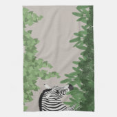Linge De Cuisine Zebra amongst Leaves (Vertical)