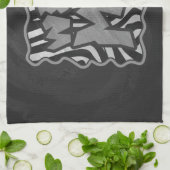 Linge De Cuisine Zebra Black and Light Grey Wild Me (Plié)