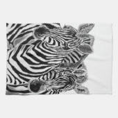 Linge De Cuisine Zebra couple Kitchen Towel Family (Horizontal)