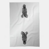 Linge De Cuisine Zebra Head sur Silver (Vertical)