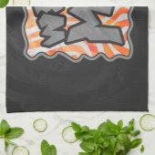 Linge De Cuisine Zebra Orange et White Wild Me (Plié)