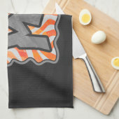 Linge De Cuisine Zebra Orange et White Wild Me (Quart Plié)