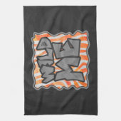 Linge De Cuisine Zebra Orange et White Wild Me (Vertical)