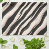Linge De Cuisine Zebra raye une texture transparente + vos idées (Plié)