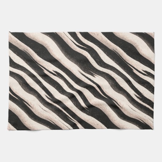Linge De Cuisine Zebra raye une texture transparente + vos idées (Horizontal)