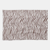 Linge De Cuisine Zèbre animal Brown Imprimer les bandes (Horizontal)