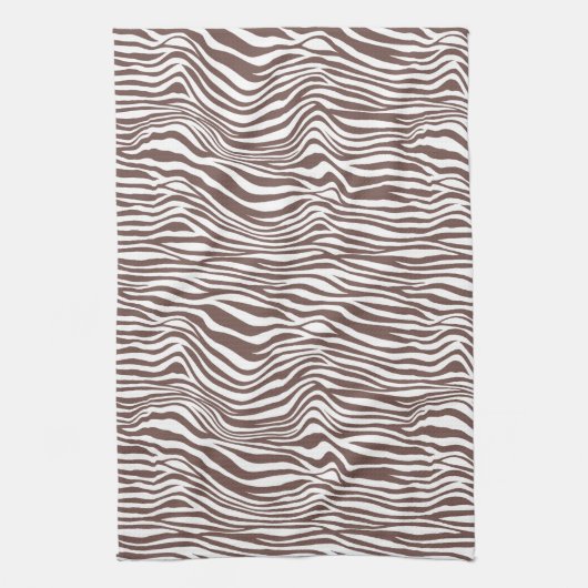 Linge De Cuisine Zèbre animal Brown Imprimer les bandes (Vertical)