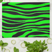 Linge De Cuisine Zèbre Vert Citron (Plié)