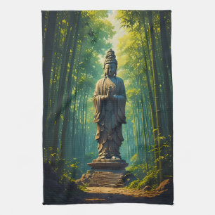 Linge De Cuisine Zen dans la forêt de bambou
