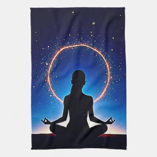 Linge De Cuisine Zen Under Stars: Cosmic Meditation (Vertical)