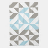 Linge De Cuisine ZigZag géométrique bleu et argent (Vertical)