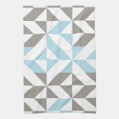 Linge De Cuisine ZigZag géométrique bleu et argent (Vertical)