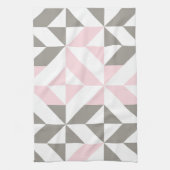Linge De Cuisine ZigZag géométrique rose et argent (Vertical)