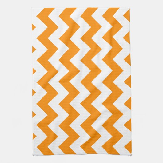Linge De Cuisine Zigzag orange foncé (Vertical)