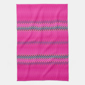 Linge De Cuisine Zigzag rose (Vertical)