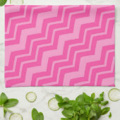 Linge De Cuisine Zigzag rose chaud Chevron Motif Design (Plié)