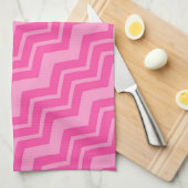 Linge De Cuisine Zigzag rose chaud Chevron Motif Design (Quart Plié)