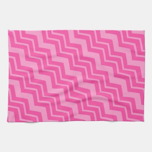 Linge De Cuisine Zigzag rose chaud Chevron Motif Design (Horizontal)