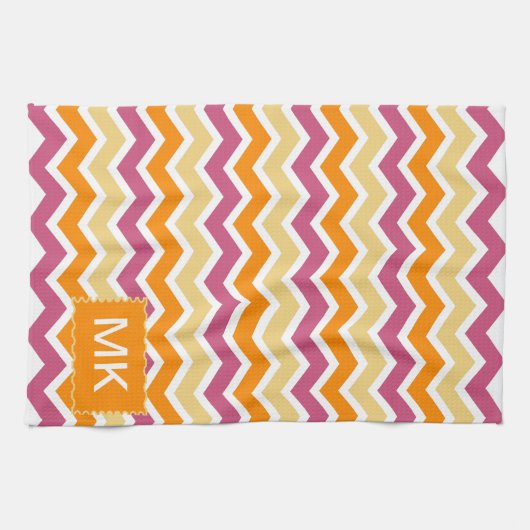 Linge De Cuisine ZigZag tribale dynamique (Horizontal)