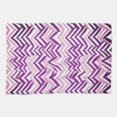 Linge De Cuisine ZigZag violet et blanc (Horizontal)
