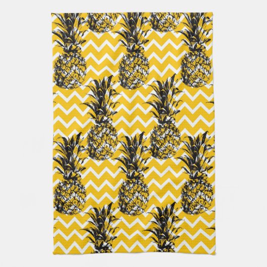 Linge De Cuisine Zigzags d'ananas (Vertical)