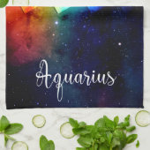 Linge De Cuisine Zodiac : Aquarius Space Rainbow (Plié)