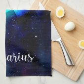 Linge De Cuisine Zodiac : Aquarius Space Rainbow (Quart Plié)