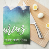 Linge De Cuisine Zodiac : Dates Aquarius (Quart Plié)